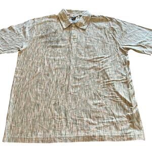 Chereskin Mens Medium Green Print Knit Pullover Shirt Polo Collar